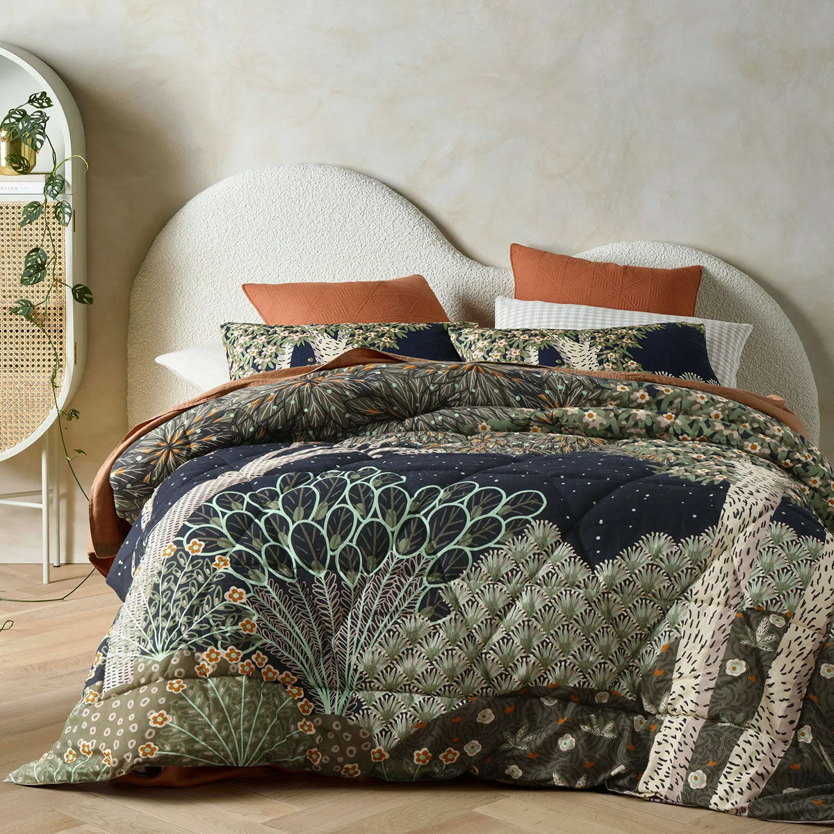 Twilight Forest Bloom | 3 Piece Comforter Set |  Queen