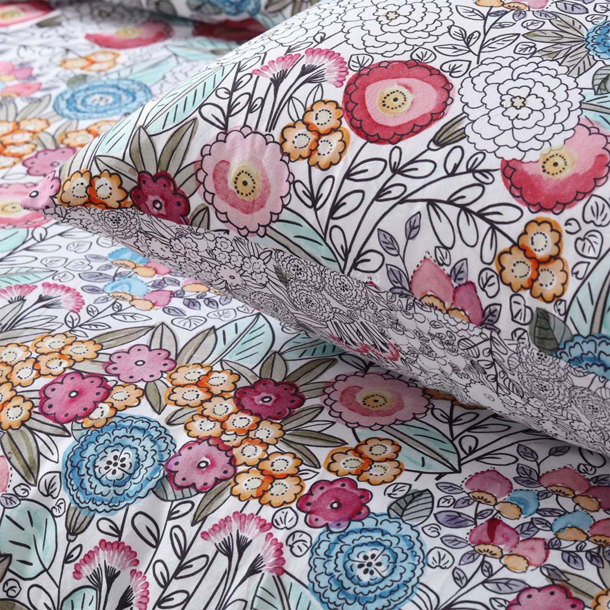 Amara | Reversible Quilt Cover Set | Queen