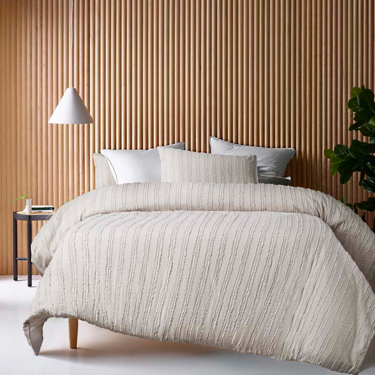 Reflections Natural Cotton Quilt Cover Set | King