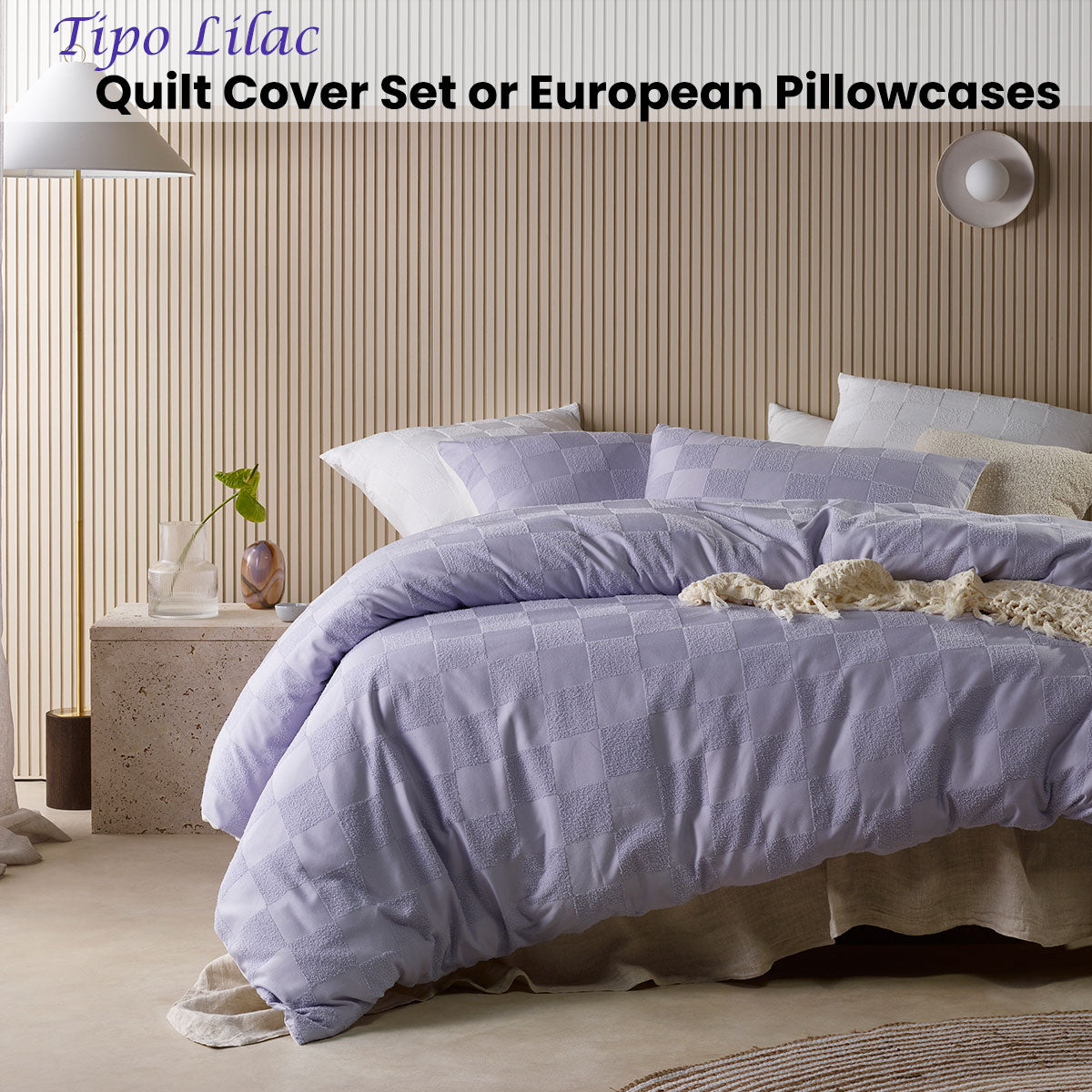 Lilac Chenille | Quilt Cover Set | Queen