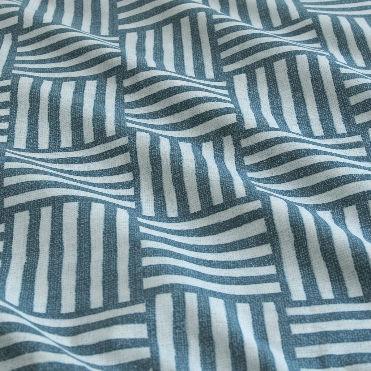 Fletcher Faded Indigo Printed Quilt Cover Set Queen