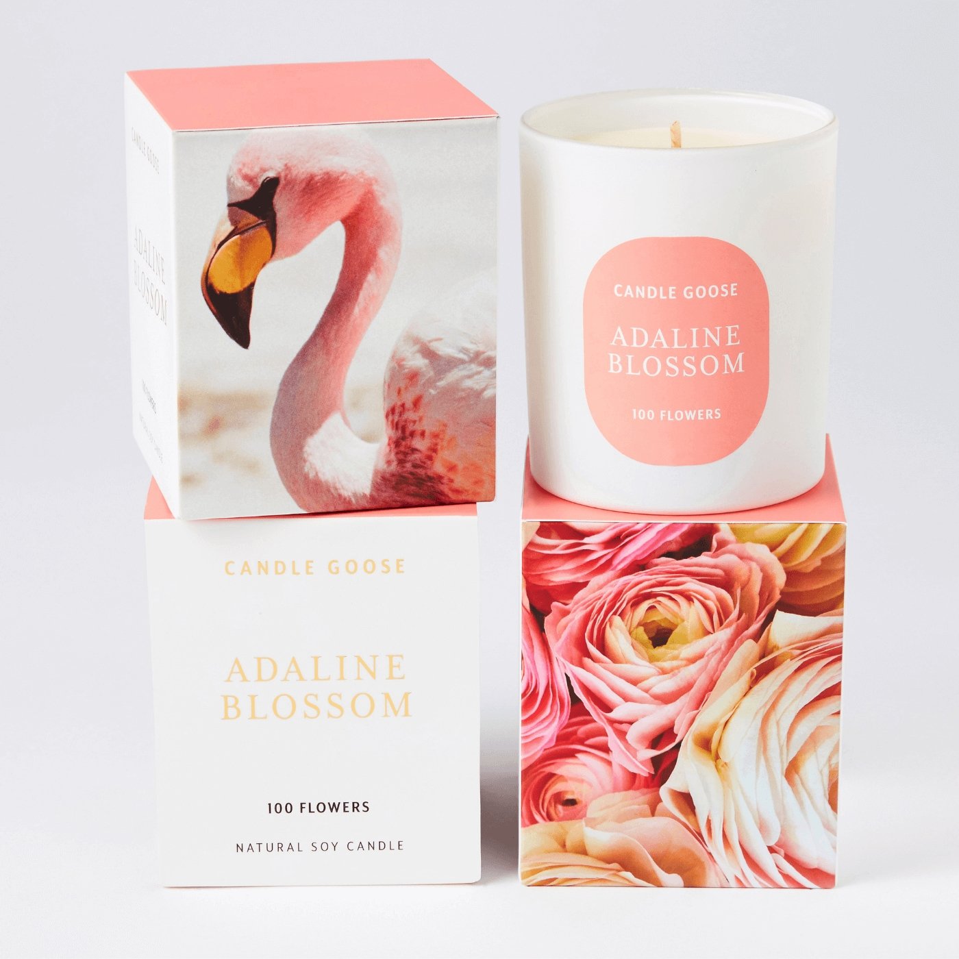 Adaline Blossom Hand Poured Soy Wax Candle - 300g - The Mountain Merchant