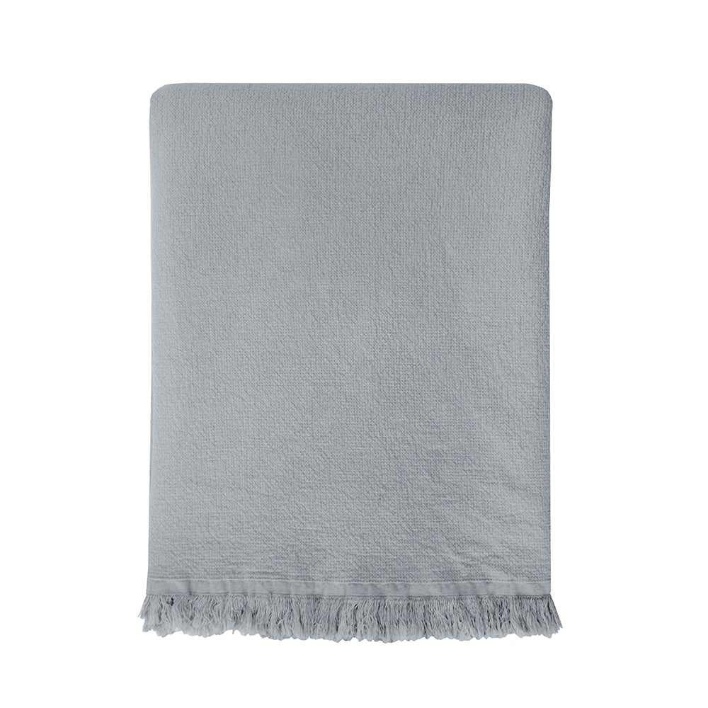 Avoca Throw - Steel Blue-The Mountain Merchant