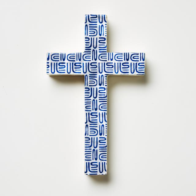 Keynotes Cross Tile - Blue -The Mountain Merchant -Jones & Co