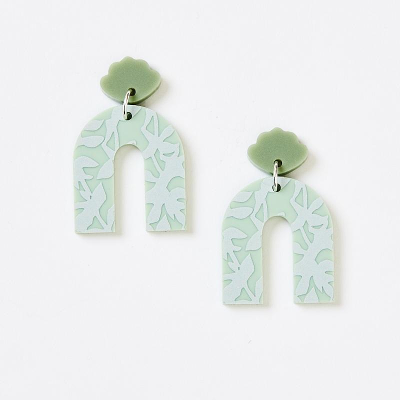 Romance Earrings - Sage -The Mountain Merchant -Martha Jean