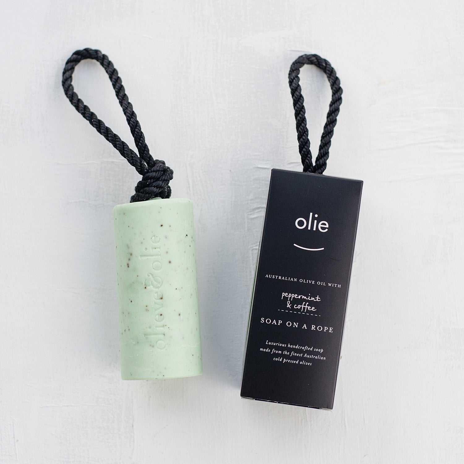 Soap On A Rope - Peppermint | Coffee -The Mountain Merchant -Olieve & Olie