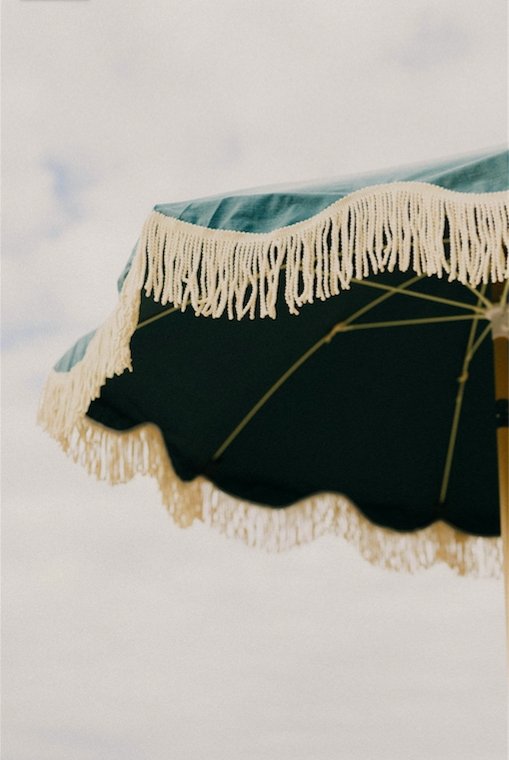 Teal Beach Umbrella -The Mountain Merchant -Salty Shadows