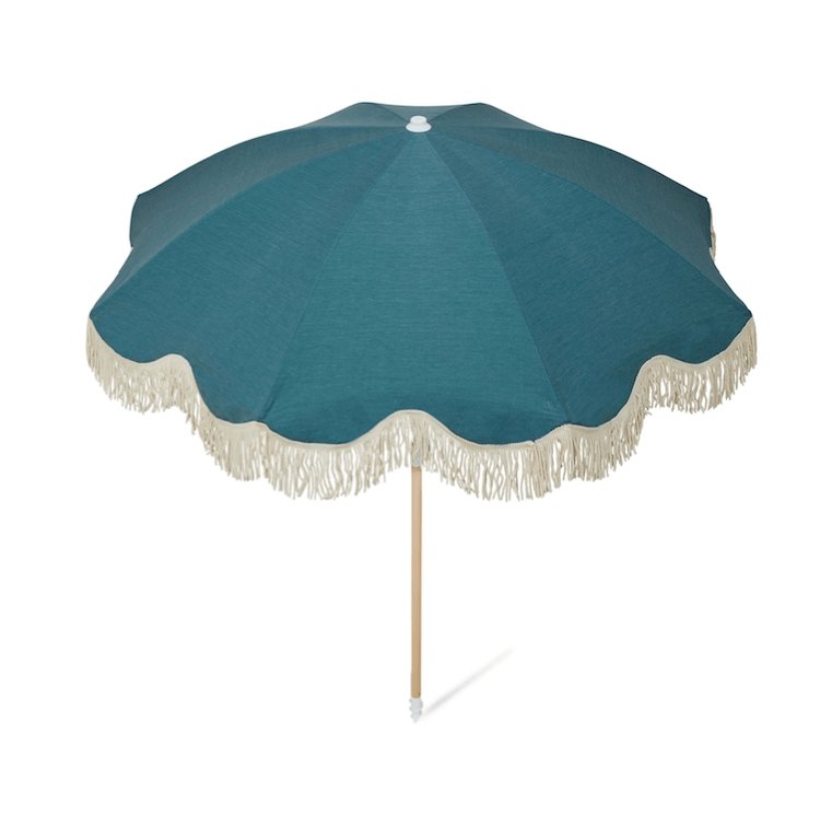 Teal Beach Umbrella -The Mountain Merchant -Salty Shadows