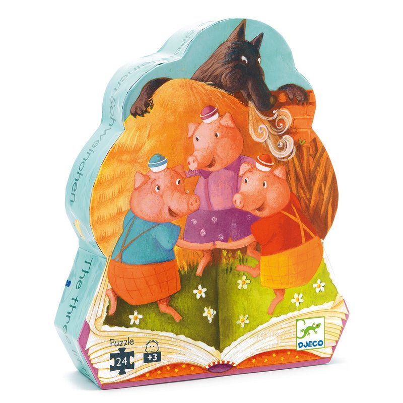 The 3 Little Pigs - 24 Piece Silhouette Puzzle -The Mountain Merchant -Kaleidoscope
