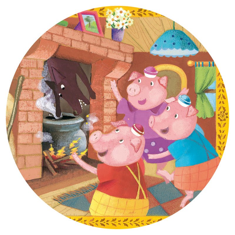 The 3 Little Pigs - 24 Piece Silhouette Puzzle -The Mountain Merchant -Kaleidoscope