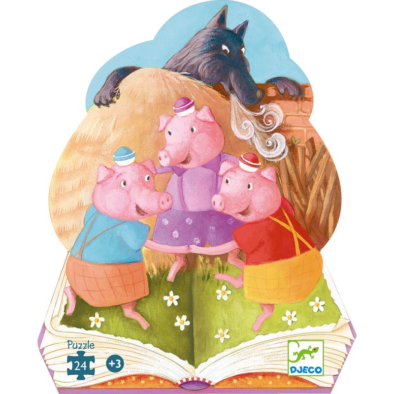 The 3 Little Pigs - 24 Piece Silhouette Puzzle -The Mountain Merchant -Kaleidoscope