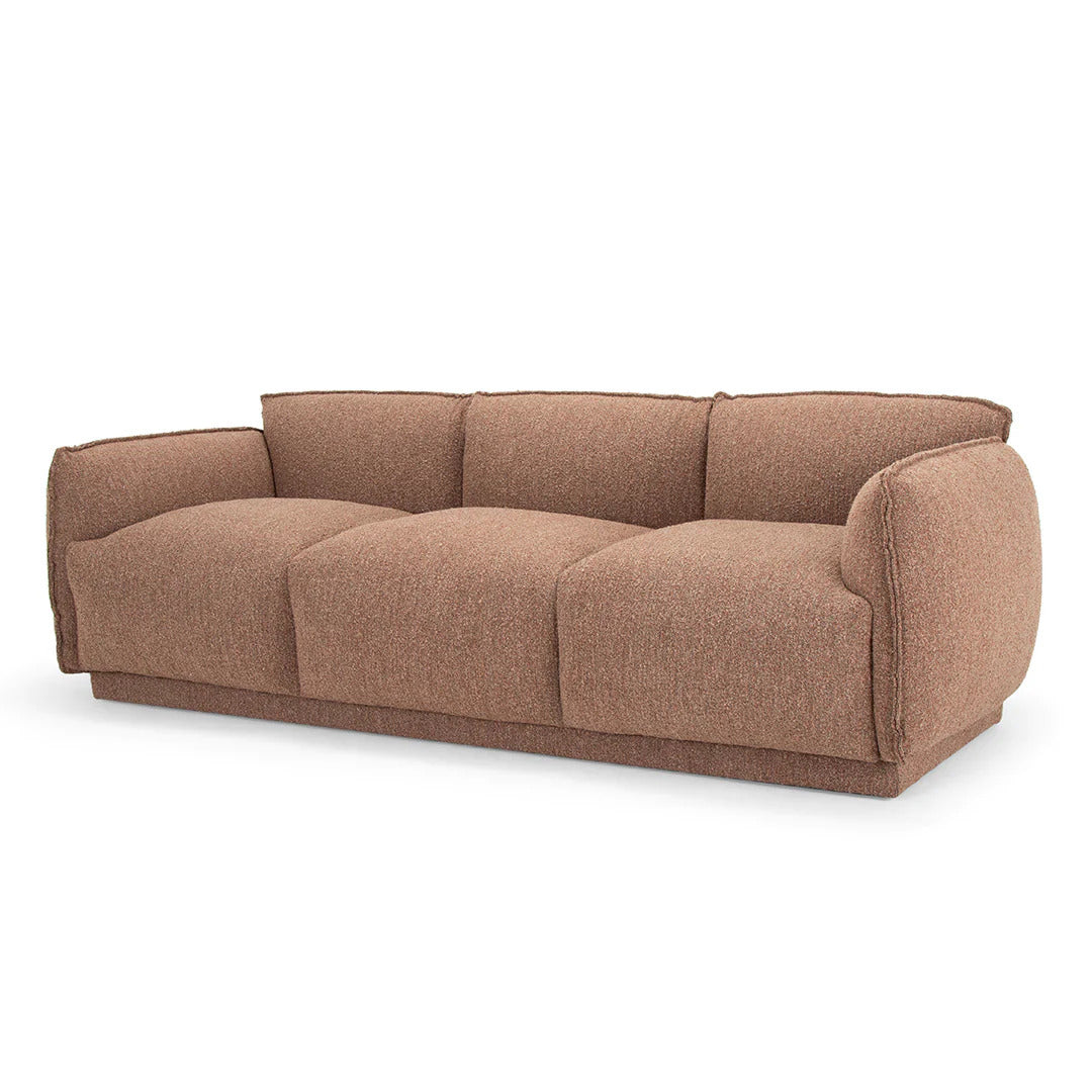 Dana 3 Seater Sofa Rustic Brown Boucle Upholstery Main Image
