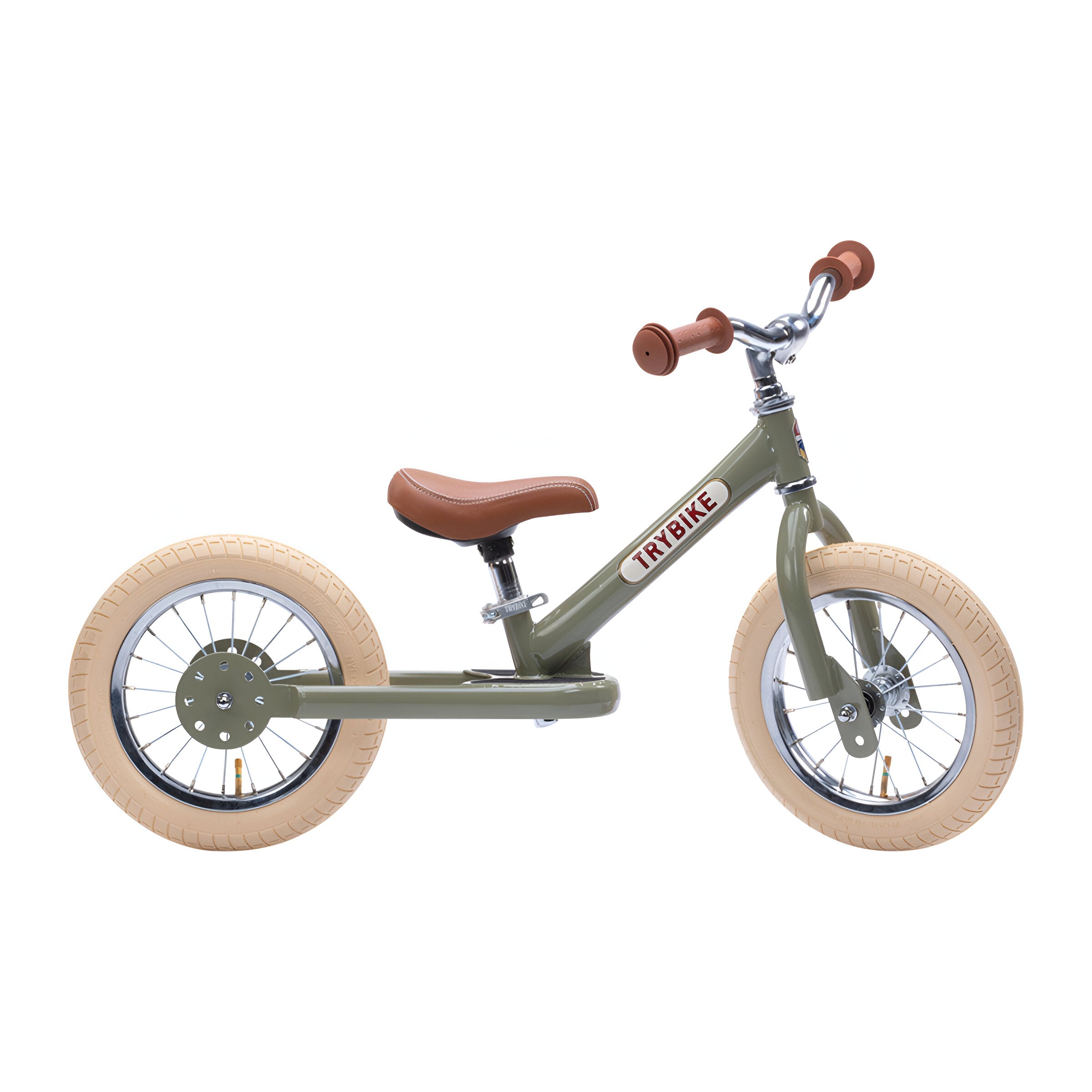 Easily convert Trybike from tricycle to balance bike for learning.