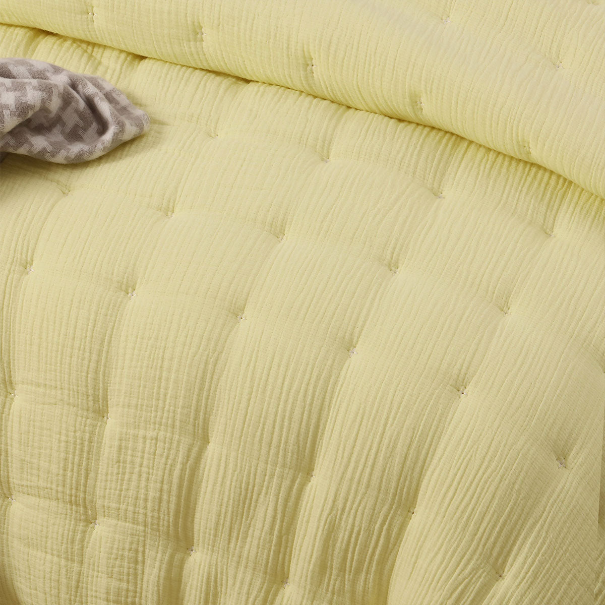 Butter | Cotton Gauze Quilted Coverlet Set  | King