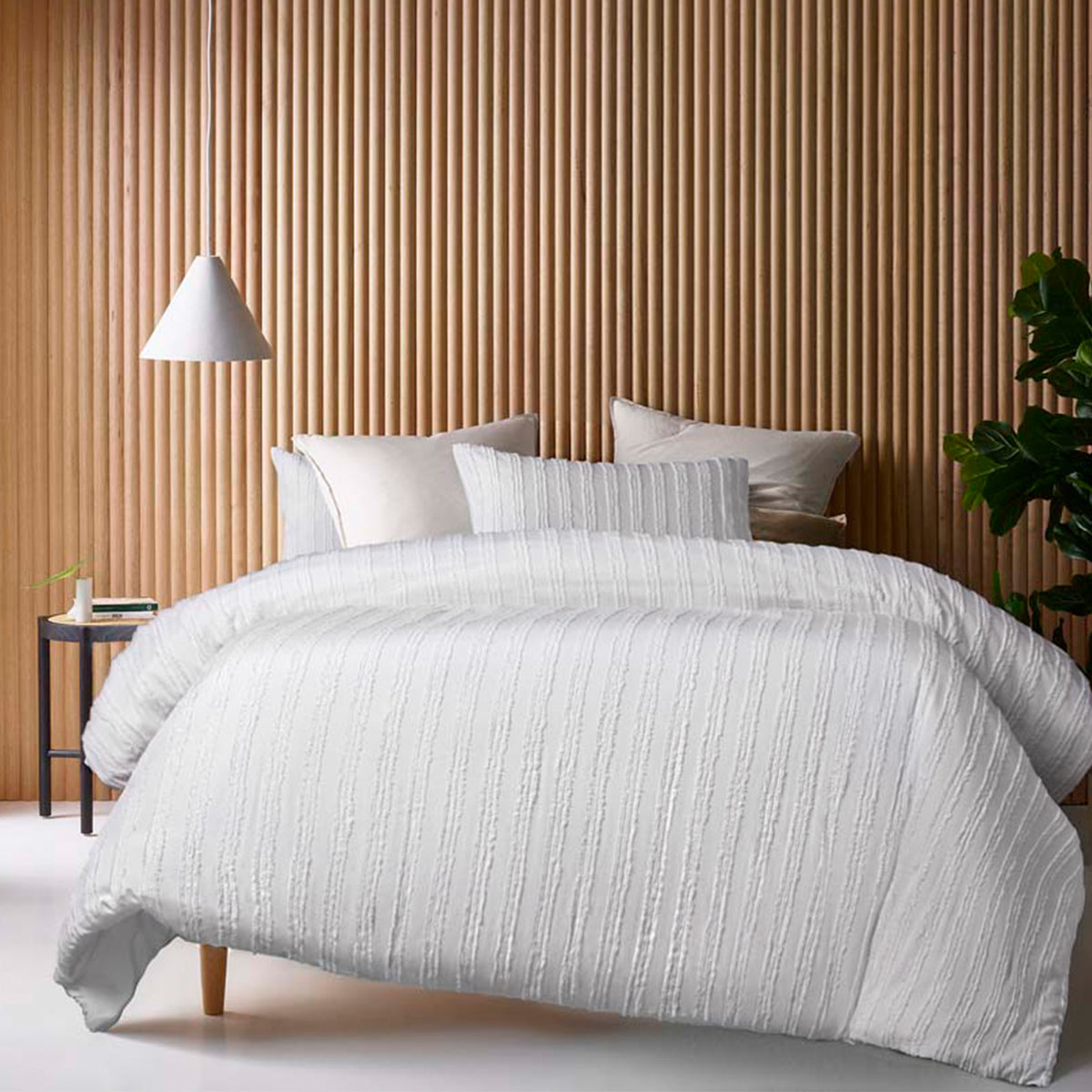 White Cotton Quilt Cover Set | Double
