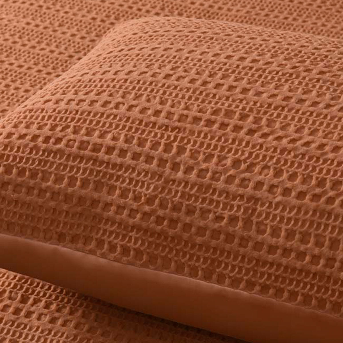 Tobacco | Waffle Quilt Cover Set | Queen