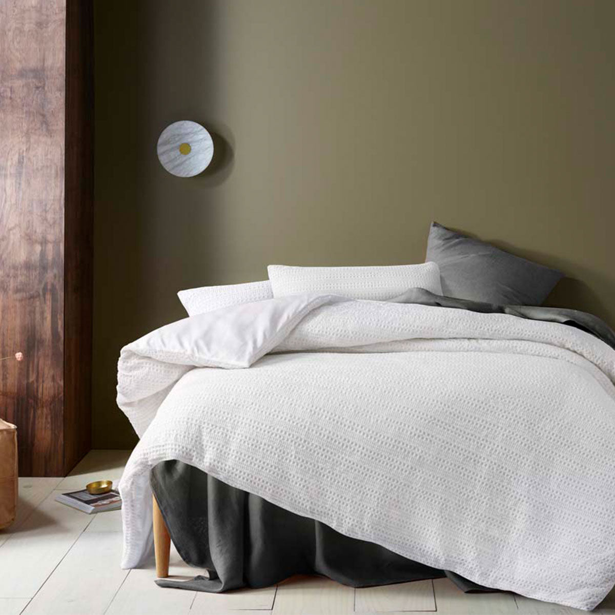 White | Waffle Quilt Cover Set | King