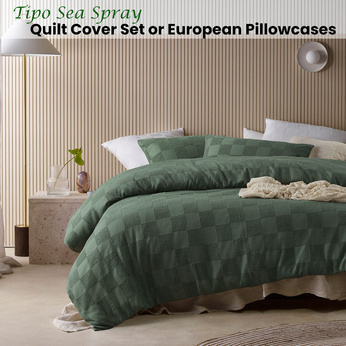 Sea Spray | Chenille Quilt Cover Set | King