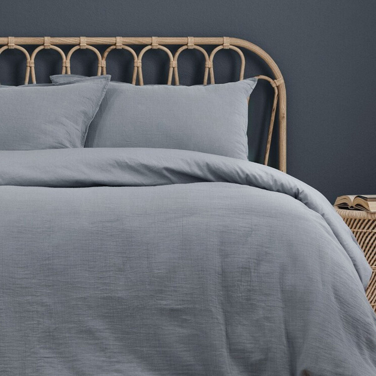 Chateau Grey | Cotton Gauze Quilt Cover Set | Queen