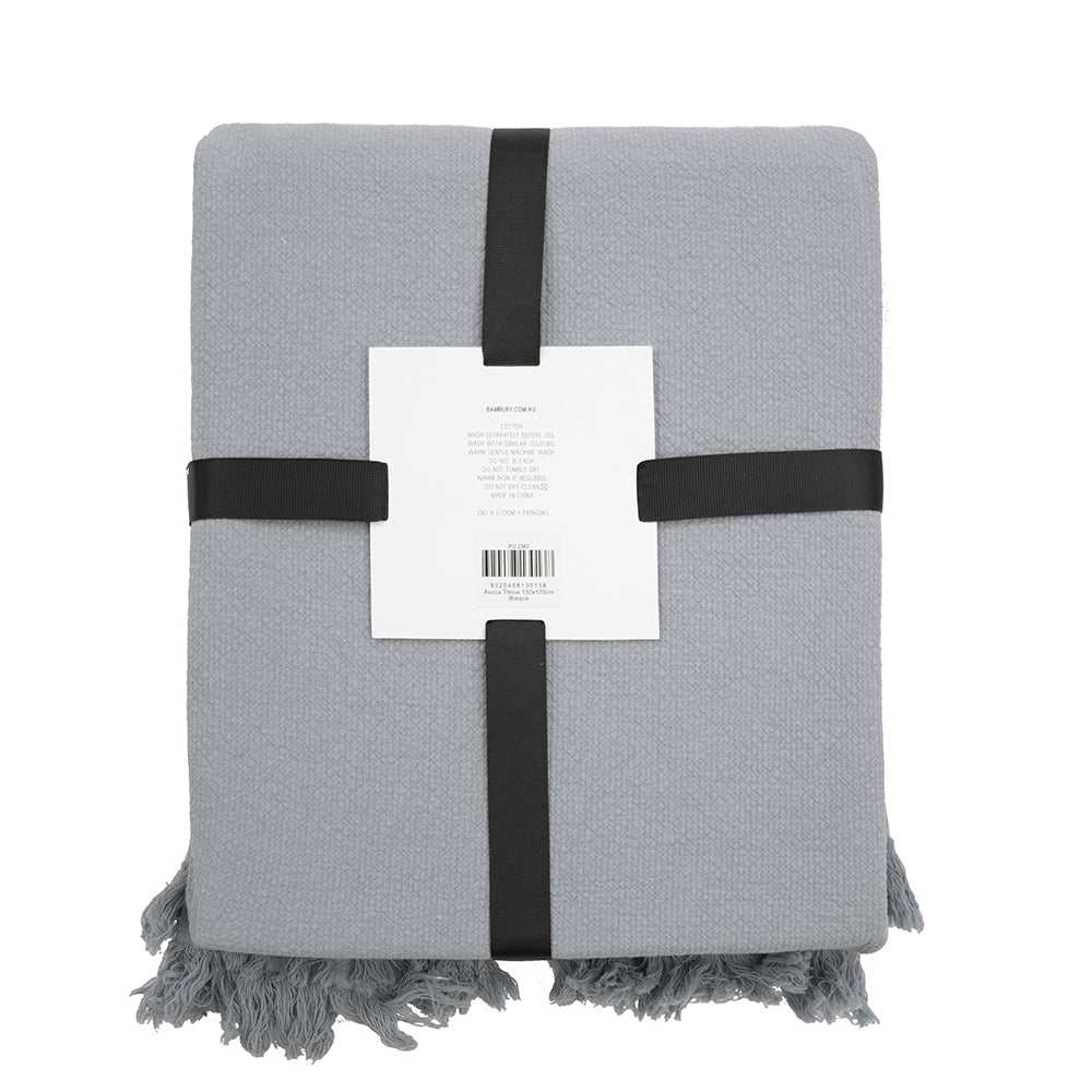 Avoca Throw - Steel Blue-The Mountain Merchant