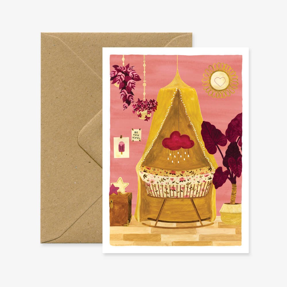 Blush Baby Bedroom Card