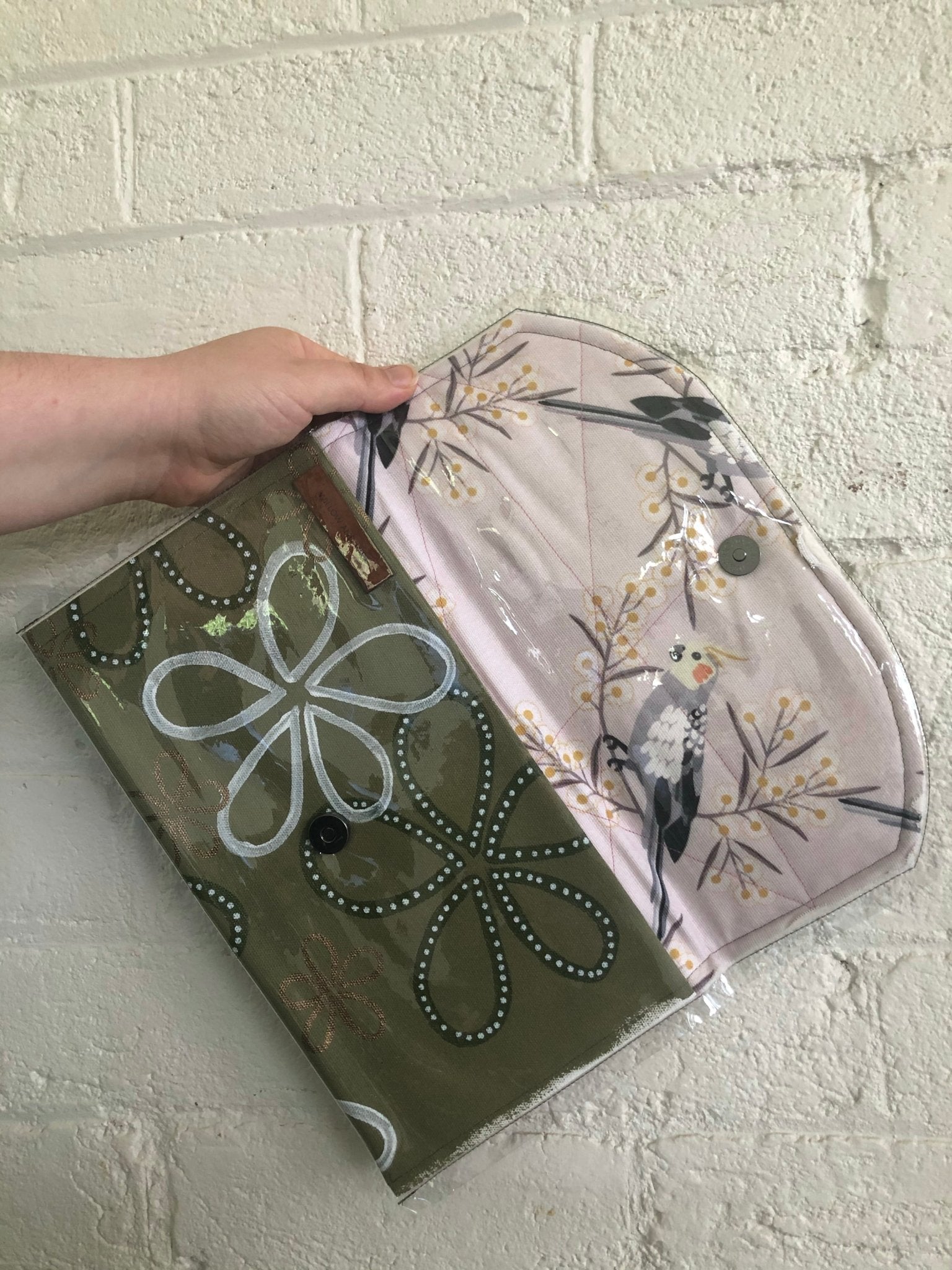 Clutch Purse - Olive Floral-The Mountain Merchant