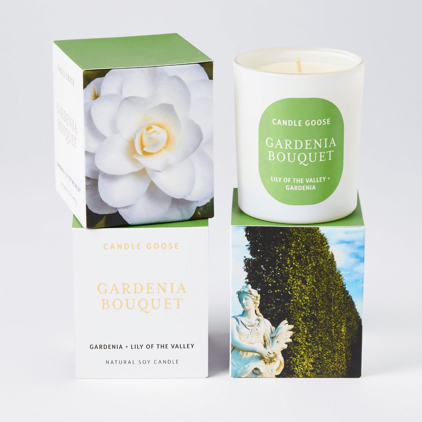 Gardenia Bouquet Hand Poured Soy Wax Candle - 200g -The Mountain Merchant -Candle Goose