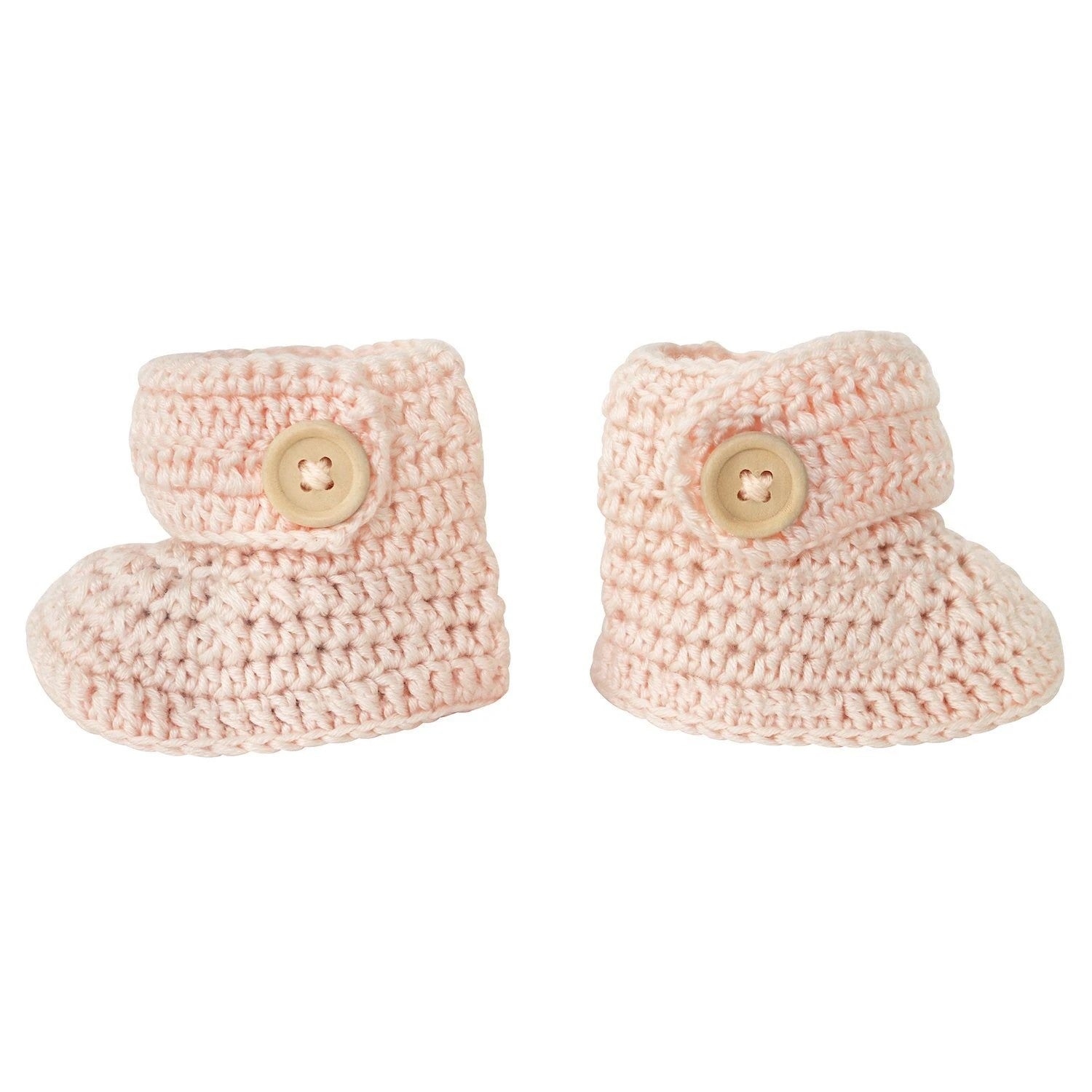 Handmade Crochet Bonnet & Bootie Set - Peach -The Mountain Merchant -OB Designs