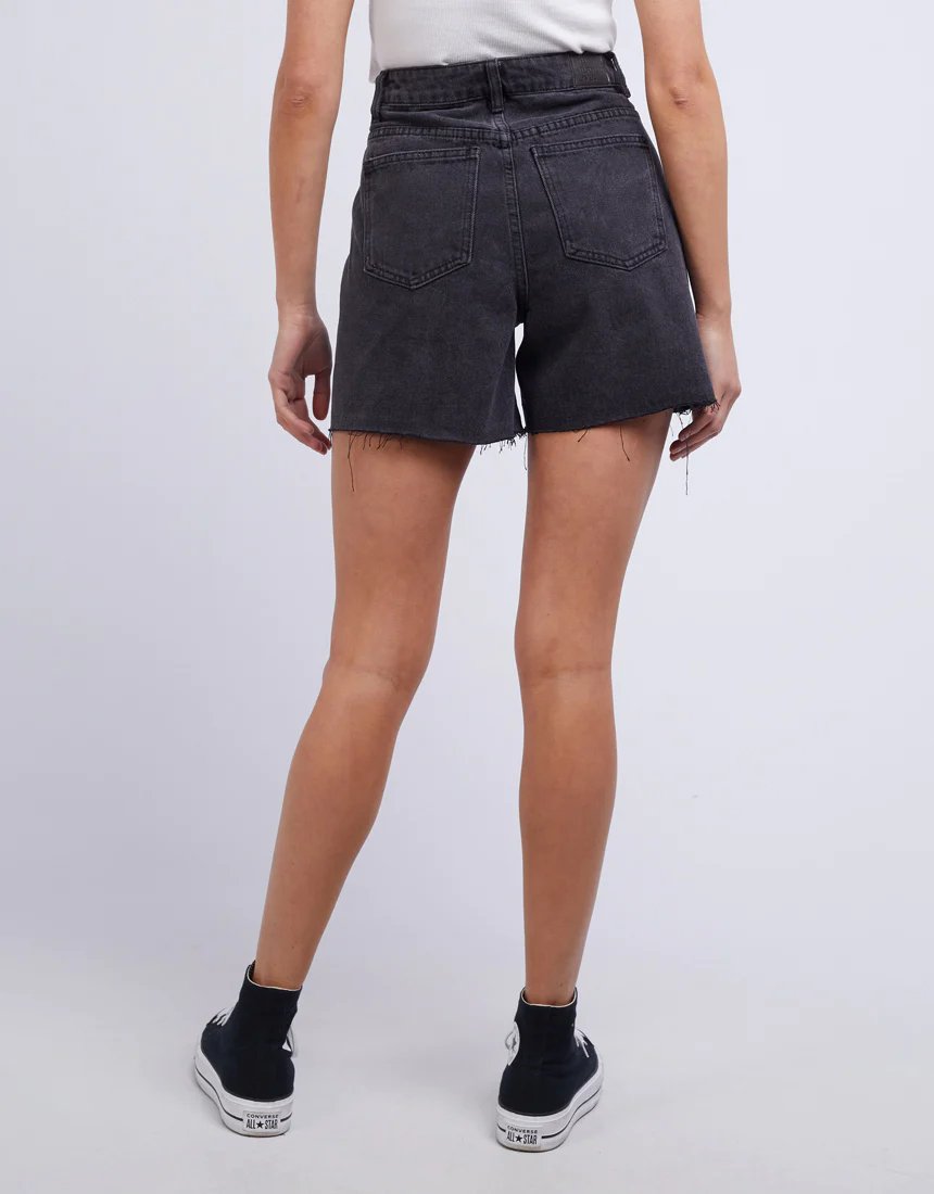 Casual women's shorts -Harley Bermuda Short - Washed Black -The Mountain Merchant -All About Eve