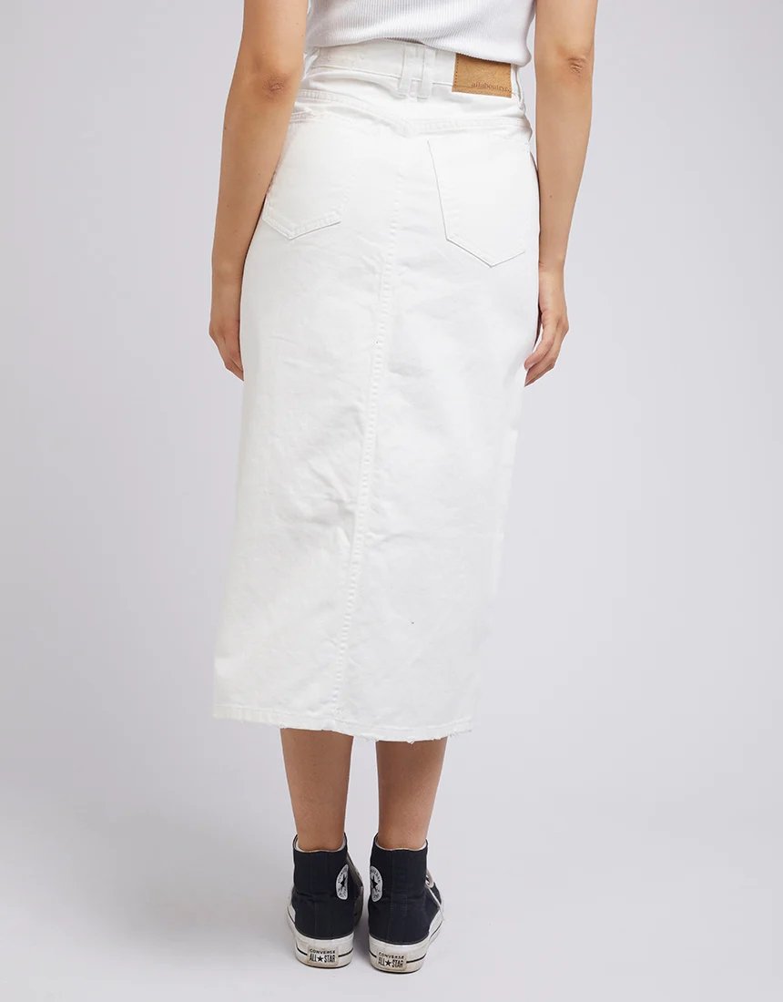 Jessie Midi Skirt - White -The Mountain Merchant -All About Eve
