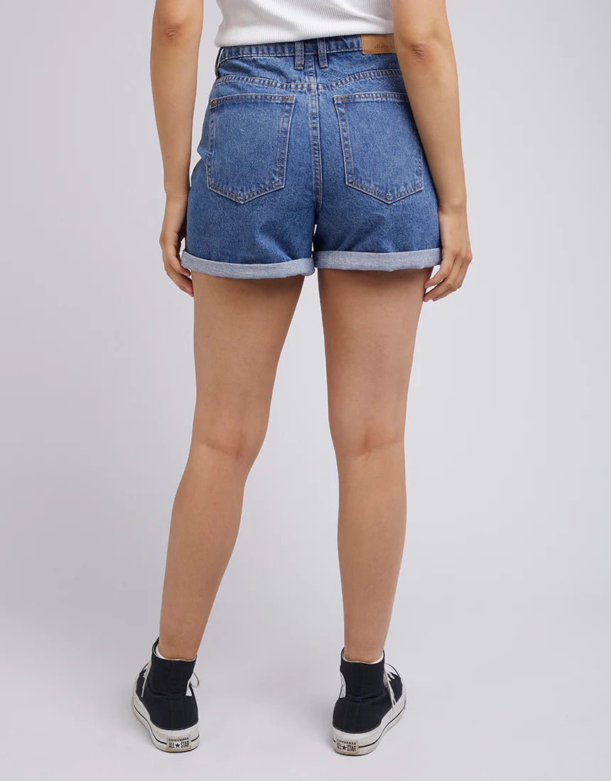Women's denim shorts -Morgan Denim Mom Short - Light Blue -The Mountain Merchant -All About Eve