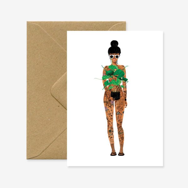 Naked Woman With Plant Card -The Mountain Merchant -Curated Group