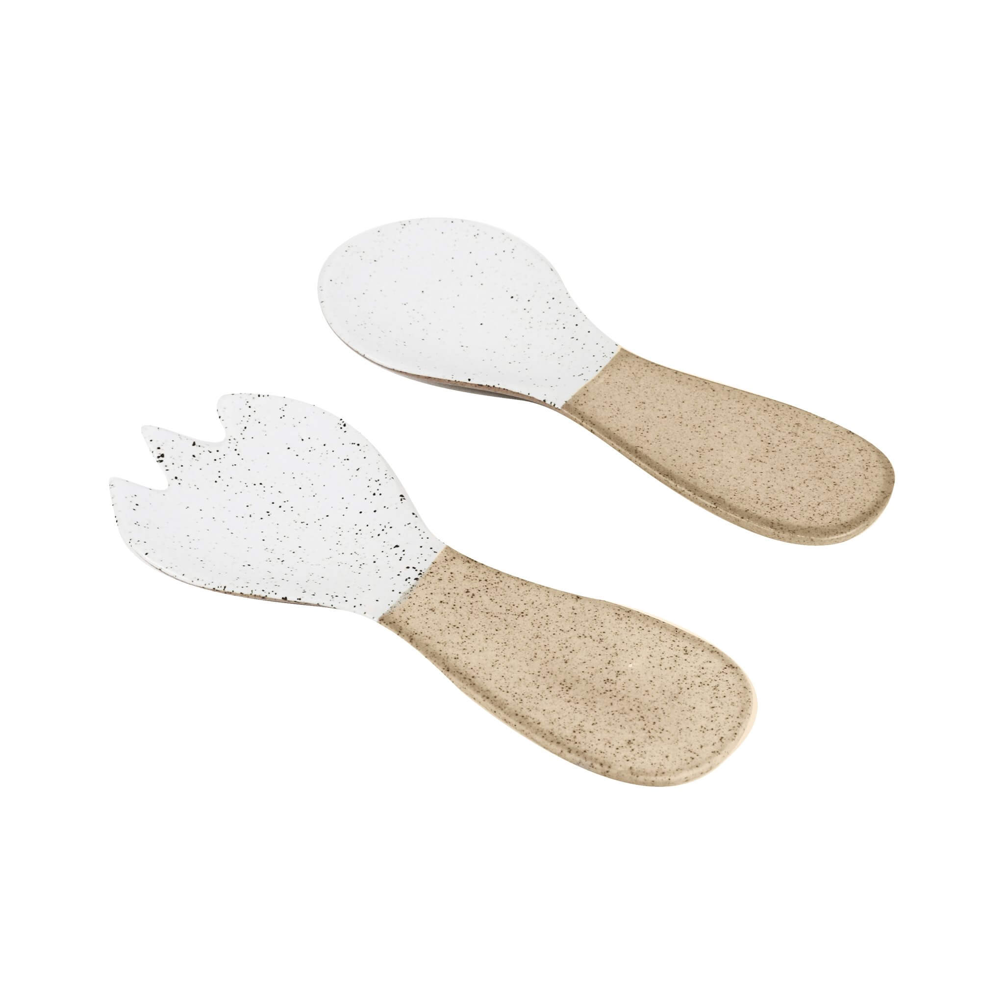 Salad Servers - White Garden To Table -The Mountain Merchant -Robert Gordon Pottery