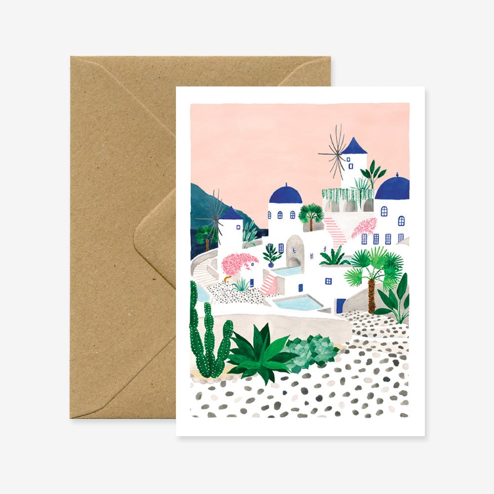 Santorini Card -The Mountain Merchant -Curated Group